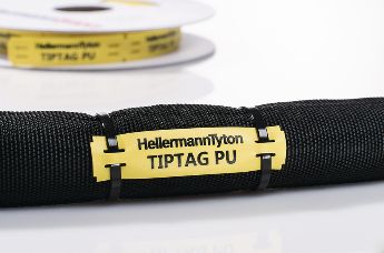 TIPTAG PU - odporny na działanie UV, żółty oznacznik do kabli, przeznaczony do wysokich temperatur