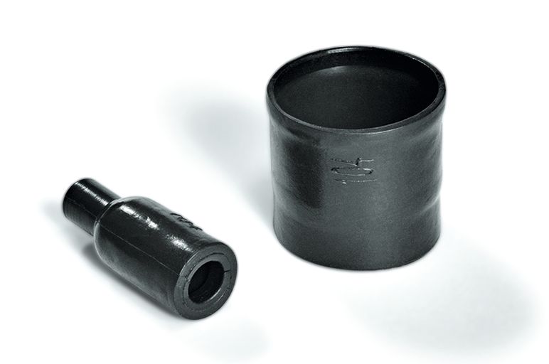Kształtki termokurczliwe butelkowe, standard MIL - seria Helashrink 100, z wargą